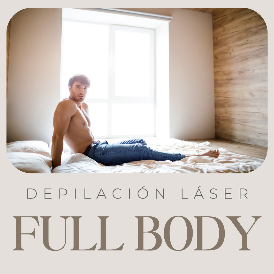 Depilación Láser - CUERPO COMPLETO PARA EL (Paquete 6 sesiones para cada zona)
